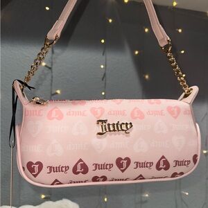 Juicy Couture Pink and Gold Shoulder Bag